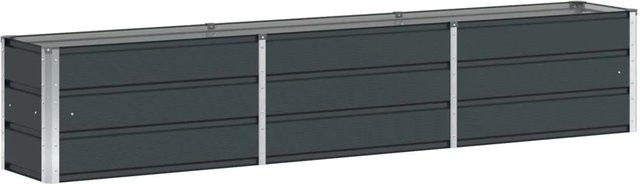vidaXL Pflanzkübel aus Stahl in Anthrazit, B/T/H: 240 x 40 x 45 cm - Bild 1