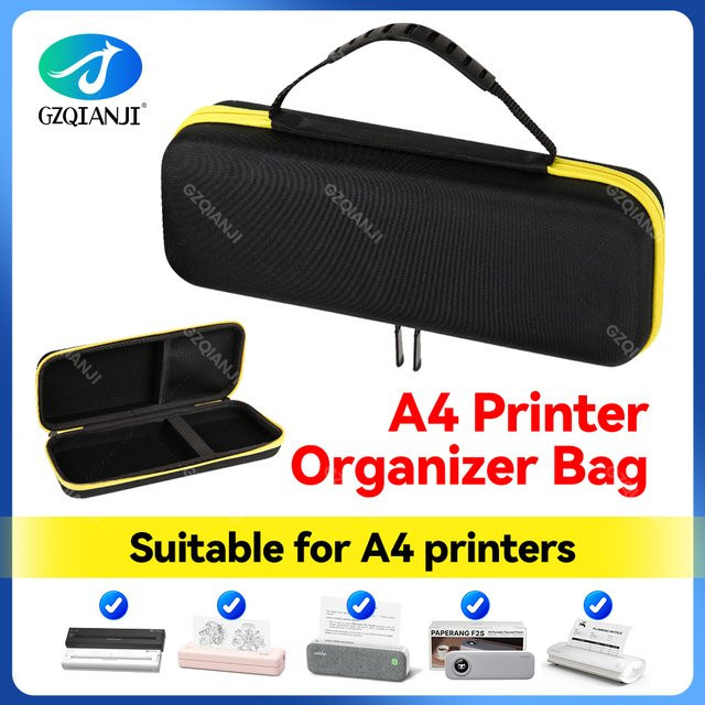 Hard Eva Travel Tragetasche und Aufbewahrungskoffer in Schwarz für Peripage A40 Bluetooth Drucker - Bild 1