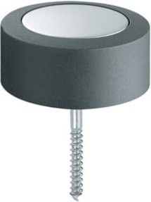 FSB Bodentürpuffer 38 3878 in Alu natur mit Gummi für Dübelmontage, Durchmesser: 48 mm, Höhe: 24 mm - Bild 1