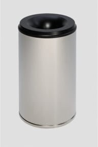 VAR Papierkorb Edelstahl mit Löschkopf, Silber, 50 l - Bild 1