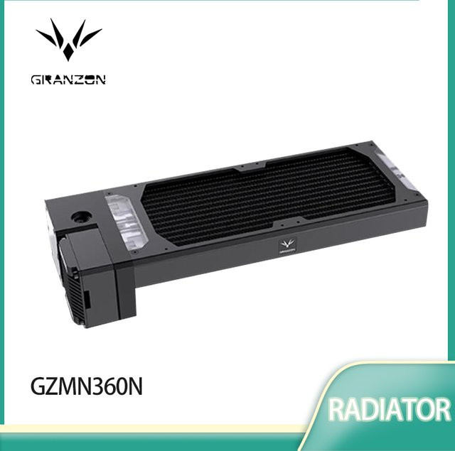 Granzon AIO-Wasserkühlung mit integrierter Pumpe und Brückenmodul, Schwarz - Bild 1