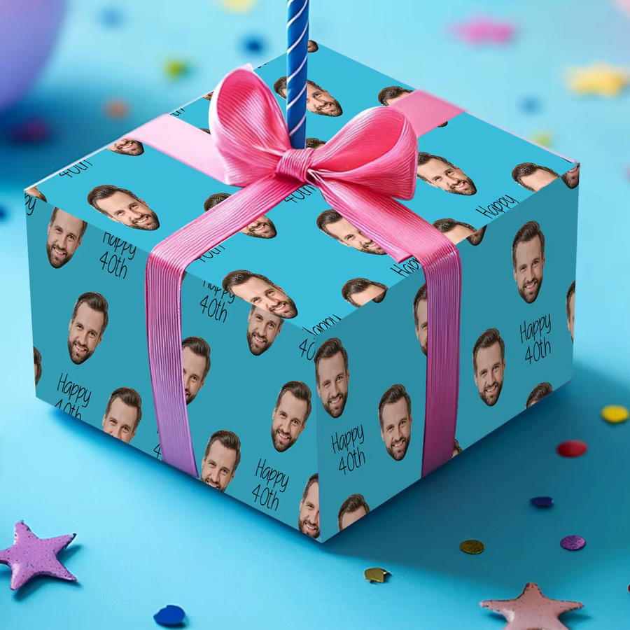 Handgemachtes buntes Geschenkpapier von Cyuan für Geburtstag und Party als DIY-Verpackung für Snacks - Bild 1
