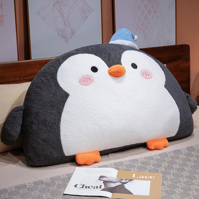 Yiran toy Pinguin Plüsch Rückenstützkissen, Blau Schwarz, ab 14 Jahren - Bild 1