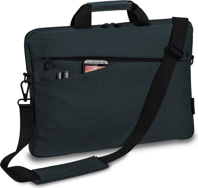PEDEA Laptoptasche 13,3 Zoll Notebook Umhängetasche mit Polsterung und verstellbarem Schultergurt in Anthrazit, Schwarz oder Blau - Bild 1