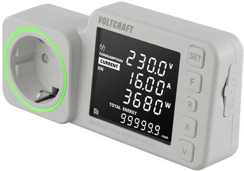 Voltcraft SEM5000 DUAL Energiekosten-Messgerät mit Datenlogger, Kostenprognose und Alarmfunktion - Bild 1