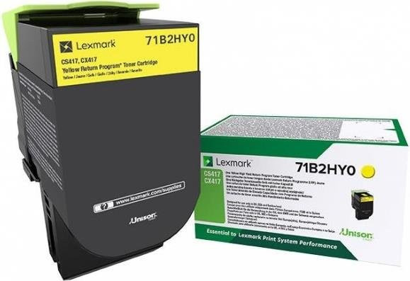 Original Lexmark Tonerpatrone 71B2HY0 Gelb für Lexmark CX417de - Bild 1