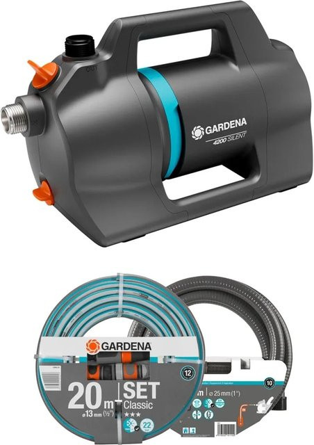 Gardena Gartenpumpe Silent mit 4200 l/h Fördermenge in Grau - Bild 1