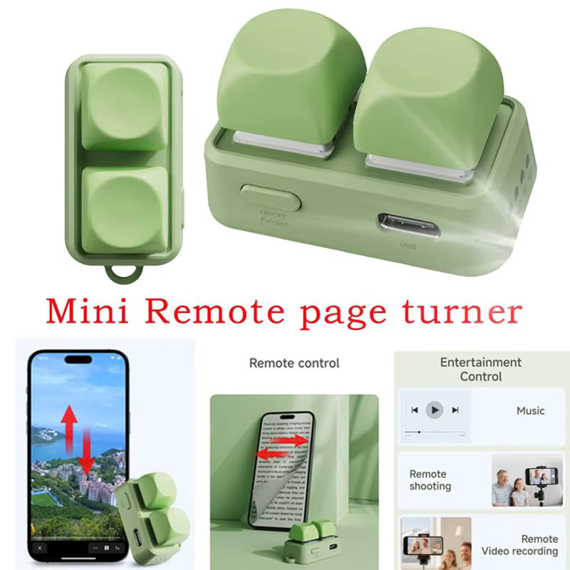 ABZW Lazy Artifact Kabellose Bluetooth-Fernbedienung mit zwei Tasten als Seitenumblätterer für Kobo E-Book Reader in Weiß oder Grün - Bild 3