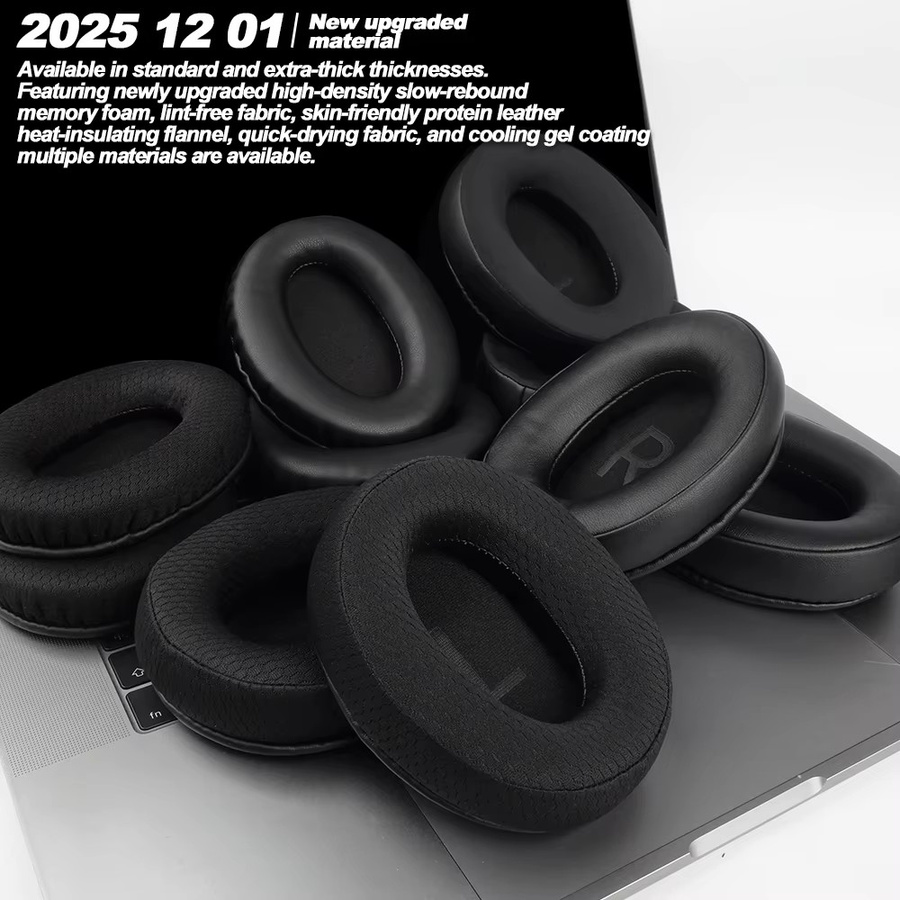 HyperX Ersatz-Ohrpolster aus Memory-Schaum und Protein in Schwarz und Silber für Cloud 123 Alpha, II, III, Stinger, Core, X, S und Pro Kopfhörer - Bild 2