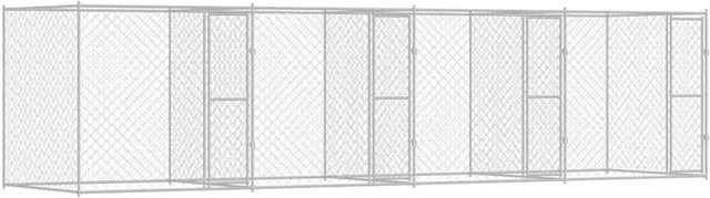 vidaXL Hundekäfig aus verzinktem Stahl in Silber, B/T/H: 800 x 200 x 200 cm - Bild 1