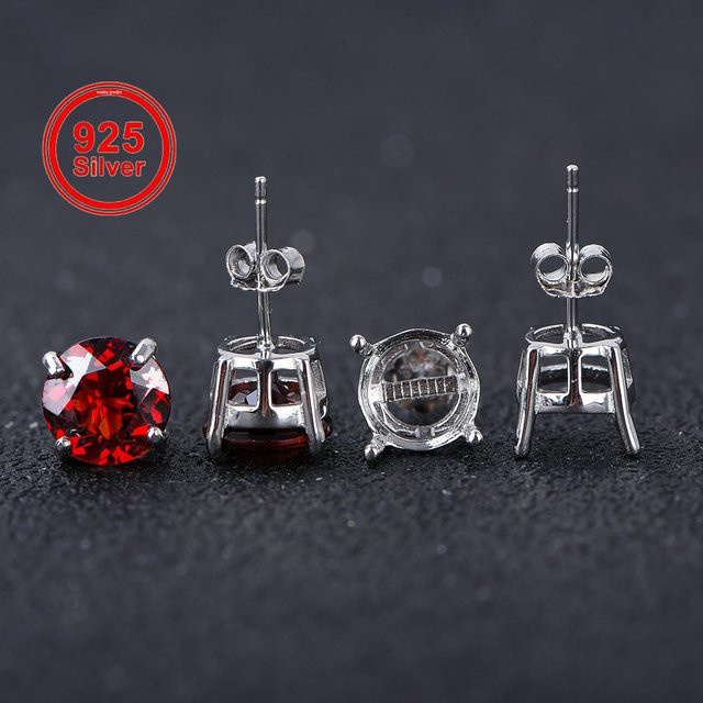 weainy Ohrringfassungen 925 Silber, 4-Krallen, 4 mm-10 mm, rund - Bild 1
