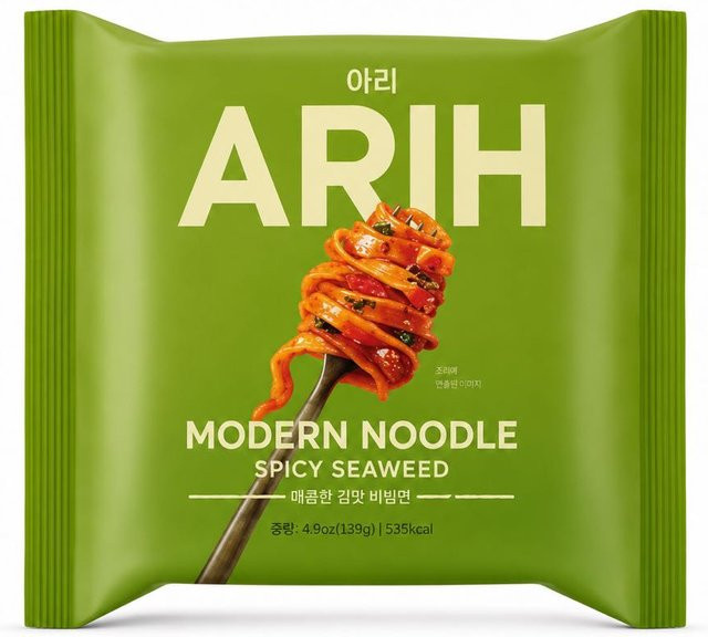 ARIH Geschmacksnudeln Seaweed Flavor 130 g - Bild 1