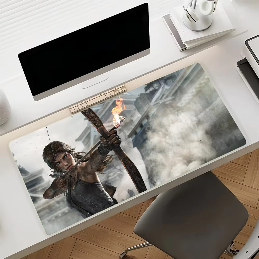 Game T-Tomb R-Raider Mauspad in Multicolour, rutschfeste Gamer-Schreibtischunterlage für Laptop und Büro - Bild 6