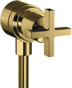 Hansgrohe Axor Citterio Absperrventil mit Rückflussverhinderer und Kreuzgriff in poliert Gold Optik - Bild 1