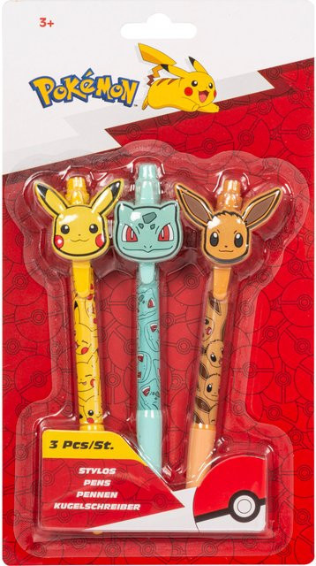 Pokémon Kugelschreiber 3er Set Multicolor aus Kunststoff - Bild 1