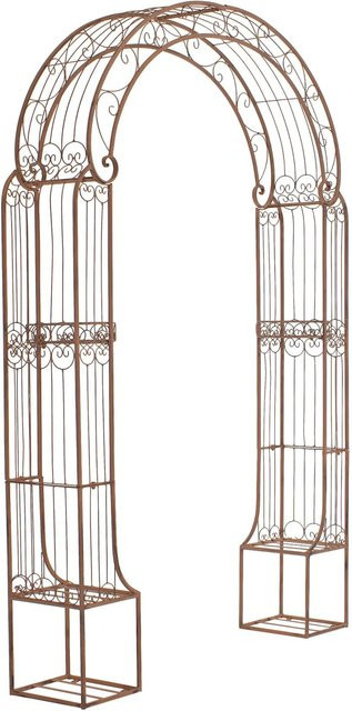 DELUKE Rosenbogen BIRGER Rankhilfe aus Metall in Antik-Braun, B/T/H: 163 x 34 x 239,5 cm - Bild 1