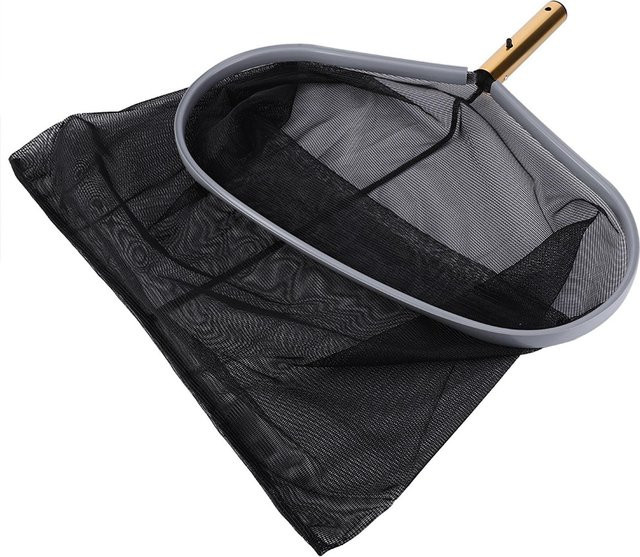 Fishine Hochleistungs-Schwimmbad-Laubrechen mit feinem Netz aus Aluminium und Kunststoff in Grau - Bild 1