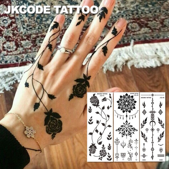 JKCODE TATTOO Henna Tattoo-Aufkleber, Damen - Bild 1