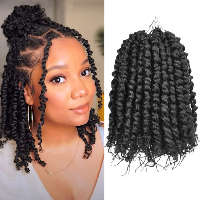 DinDong Synthetische Passion Twist Häkelhaare, 8er Pack, Damen - Bild 1