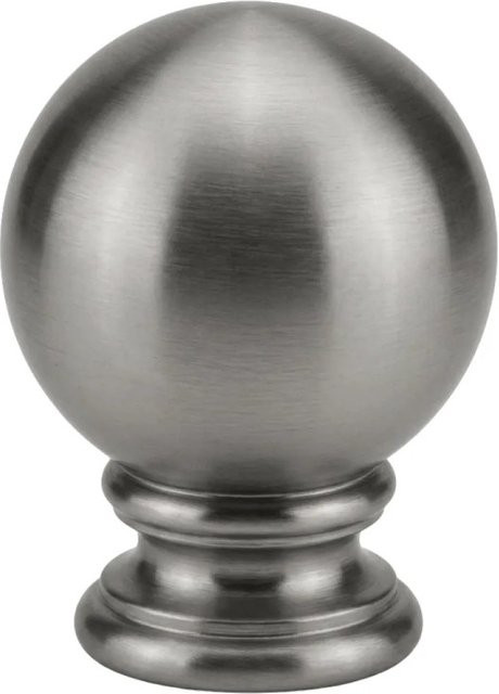 FeNau Zaunspitze aus Stahl in Silber mit Kugel, Durchmesser: 70 mm, Höhe: 100 mm, Roh-Ansatz: Ø 55 mm - Bild 1