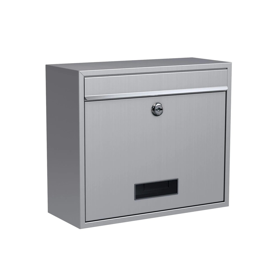 BASI Briefkasten BK 900 aus Edelstahl in Silber, Wandmontage, B/T/H: 36,0 x 31,0 x 15,0 cm - Bild 2