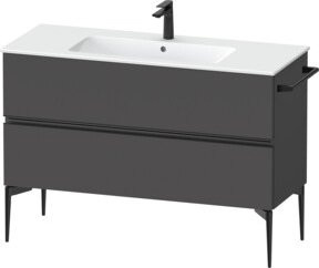 Duravit Waschtischunterschrank Sivida mit 2 Schubladen, Grau, B/T/H: 121 x 59,1 x 47,7 cm - Bild 1