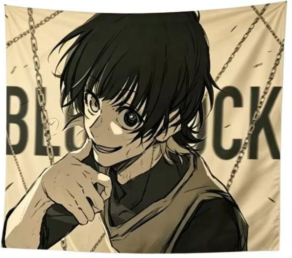 Blue Lock Bachira Meguru Wandteppich von JMG Household Supplies, bunter Anime-Wandbehang aus Polyester, Breite: 40 cm, Höhe: 60 cm - Bild 1