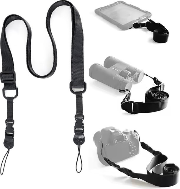 SD&HI Tragbarer Nylon Schultergurt mit Quick Release Funktion, Verstellbares Kamera-Lanyard und Crossbody-Gurt, Schwarz - Bild 1