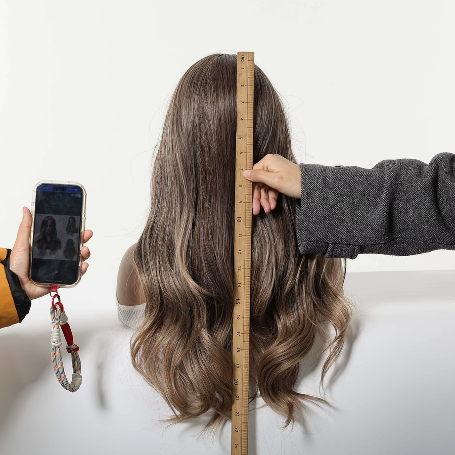 ALAN EATON Perücke, lange gewellte hellblonde Haare, synthetisch, Damen - Bild 3