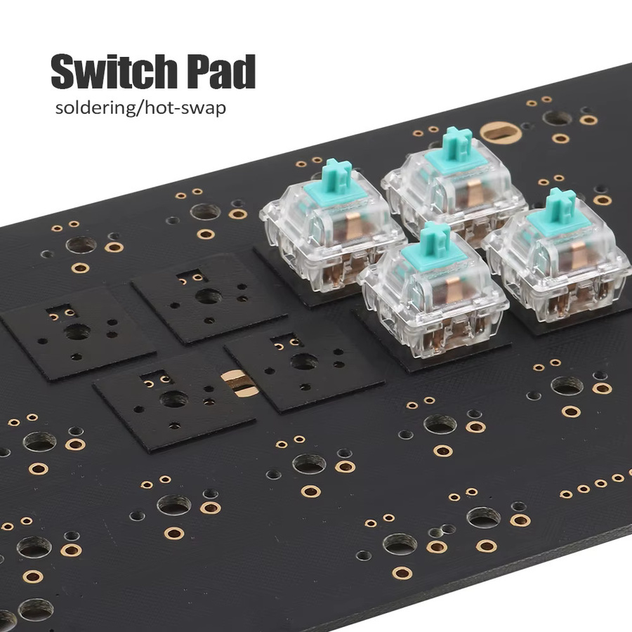 Keebox Poron IXPE EVA 5-polige Schalterpads für mechanische Tastaturen zur Geräuschreduzierung, 120 Stück, Schwarz, Dicke: 0,5 mm - Bild 2