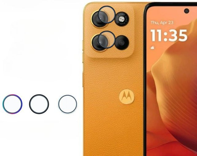 Kameraobjektivschutz Metallring mit Glas für Motorola Moto G45, G35, G05, E15 und G15 Power in Multicolor - Bild 1