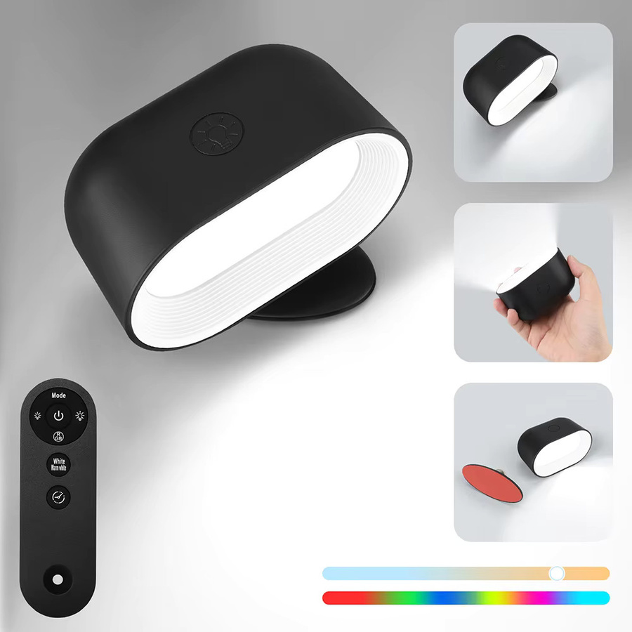 GGBingo Magnetische Wandleuchte mit RGB-Effekt in Schwarz und Mehrfarbig für Wohnzimmer und Garten - Bild 2