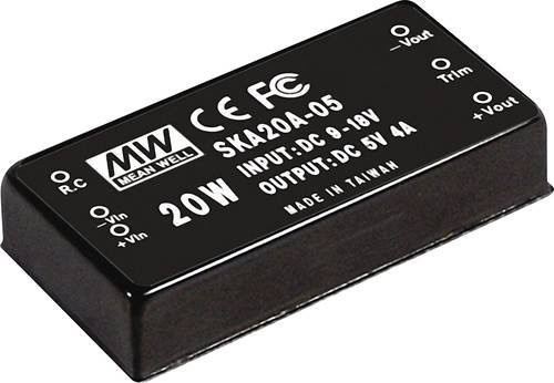 Mean Well MW SKA20C-12 DC/DC-Wandler 19.2W Schwarz mit 1 Ausgang - Bild 1