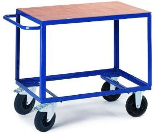 Rollcart Transportsysteme Tischwagen aus Stahl in Blau mit 1 Ladefläche, Tragkraft 500 kg, B/T: 120 x 80 cm - Bild 1