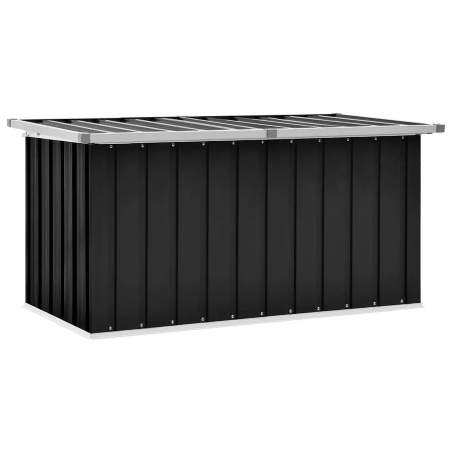 vidaXL Gartenbox aus verzinktem Stahl und Kunststoff in Anthrazit, B/T/H: 129 x 67 x 65 cm - Bild 2