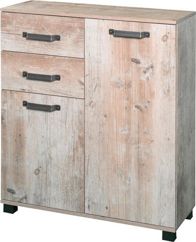 Schildmeyer Badschrank Milan in Braun mit Soft-Close-Türen, Innenfächern und Schubladen, B/H/T: 80 x 94,8 x 32 cm - Bild 1