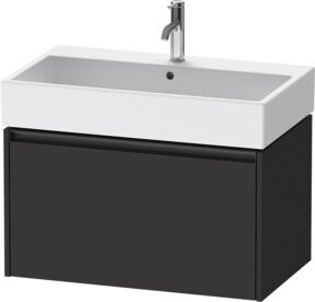 Duravit Waschtischunterschrank Ketho.2 in Graphit Matt, wandhängend mit 1 Auszug, Breite: 78,4 cm, Tiefe: 46 cm, Höhe: 44 cm - Bild 1