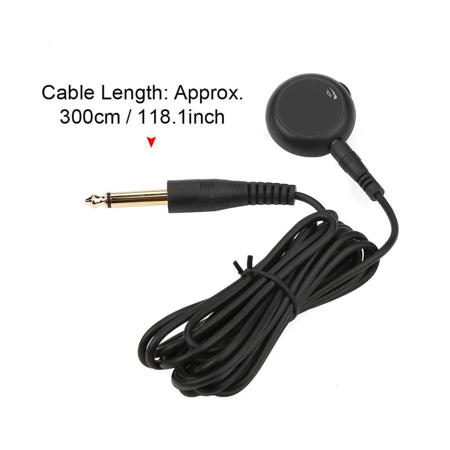 Swan Mini Piezo Kontakt Mikrofon Pickup Wandler für Akustische Gitarre, Violine und Ukulele in Schwarz - Bild 2