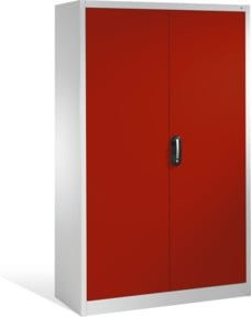 C+P Aktenschrank Acurado mit Drehtüren, 5 Ordnerhöhen, Front Rubinrot, Korpus Lichtgrau, H x B x T: 195 x 120 x 50 cm - Bild 1