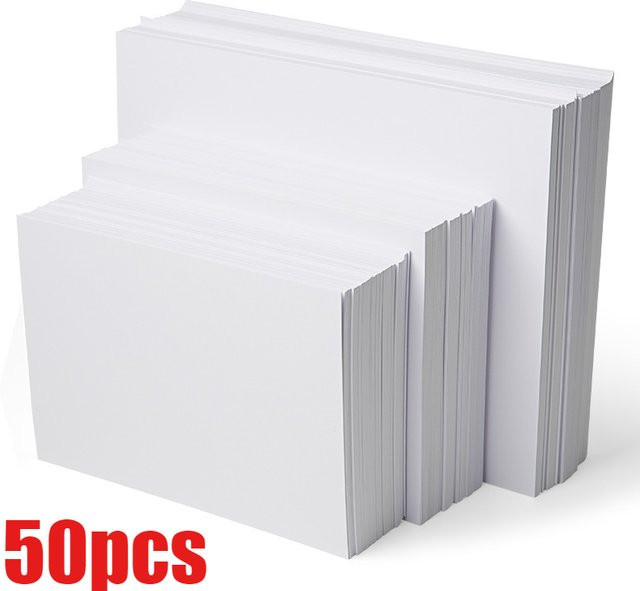 Weißer Zeichenkarton A4 mit doppelseitigem Druck für DIY-Projekte und Zeichnungen, 150 g/m² - Bild 1