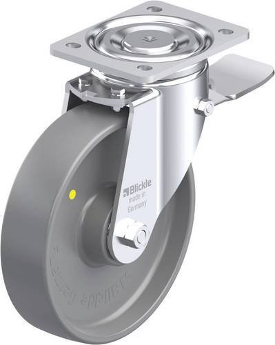 Blickle Stahlblech-Lenkrolle LH-PO 200K-ST-ELS in Grau mit 200 mm Rad-Durchmesser und 600 kg Tragfähigkeit - Bild 1