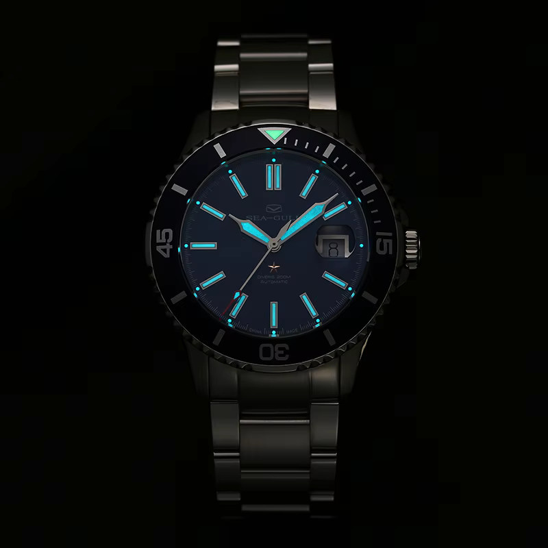 Seagull Herrenuhr, Automatik, Taucheruhr, Edelstahl, 44 mm, Blau - Bild 2
