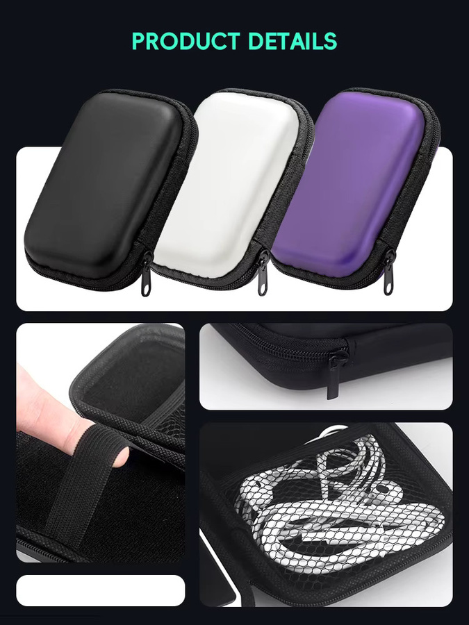 Data Frog 5er Set Tragbare Aufbewahrungstaschen in Schwarz als Stoßfeste Schutzhülle für ANBERNIC RG35XX Plus, R36S, R35S und Miyoo Mini Plus Retro Handhelds - Bild 4