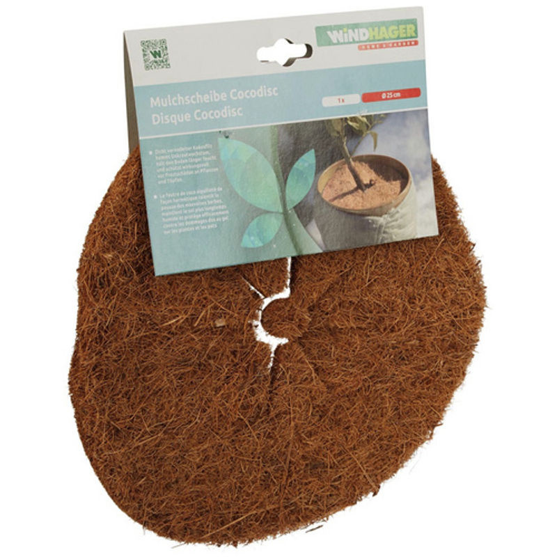 WINDHAGER Mulchscheibe aus Kokosfilz in Braun zum Schutz vor Nässe und Frost - Bild 2