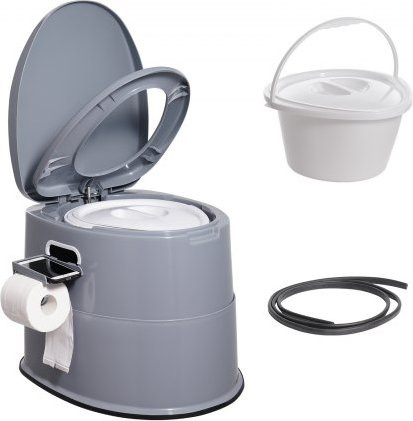 VEVOR Campingtoilette mit Toilettenpapier- und Handyhalter, tragbare Reisetoilette in Weiß, H x B x T: 467 x 500 x 400 mm - Bild 1