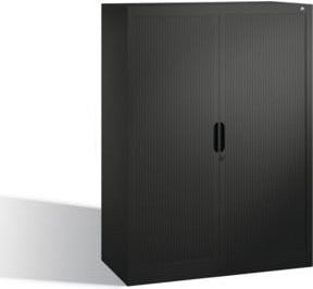 C+P Akten-Sideboard Omnispace mit Rollladen und Schloss, Anthrazit, H: 134,5 cm, B: 100 cm, T: 42 cm - Bild 1