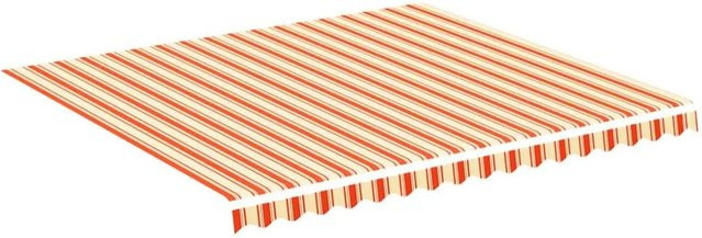 vidaXL Markisenbespannung aus Polyester in Gelb und Orange, B/H: 400 x 350 cm - Bild 1