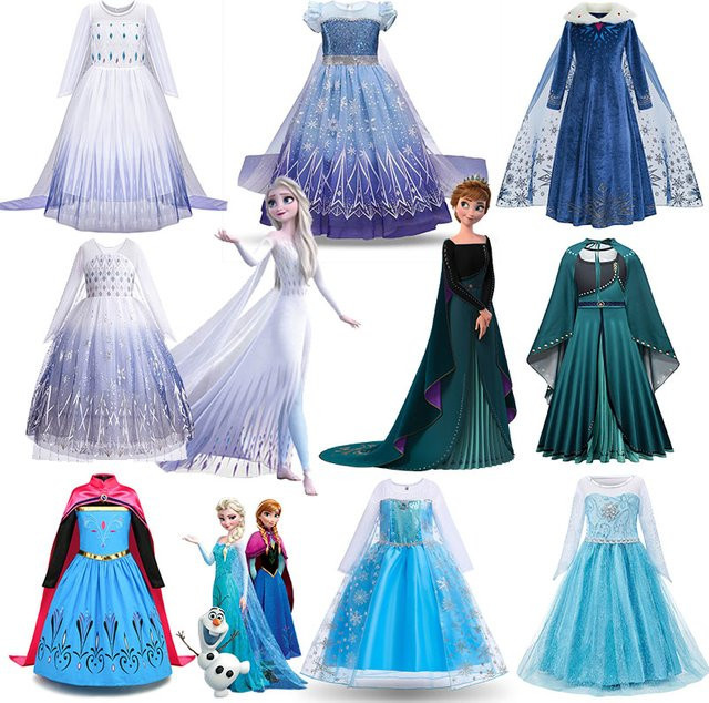 Disney Die Eiskönigin Prinzessin Kostüm Kleid, Blau - Bild 1