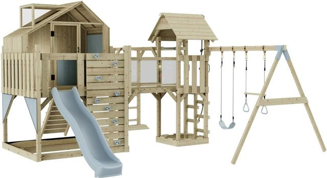 OutdoorToys Spielturm Knut mit Trapezschaukel in Eisblau - Bild 1