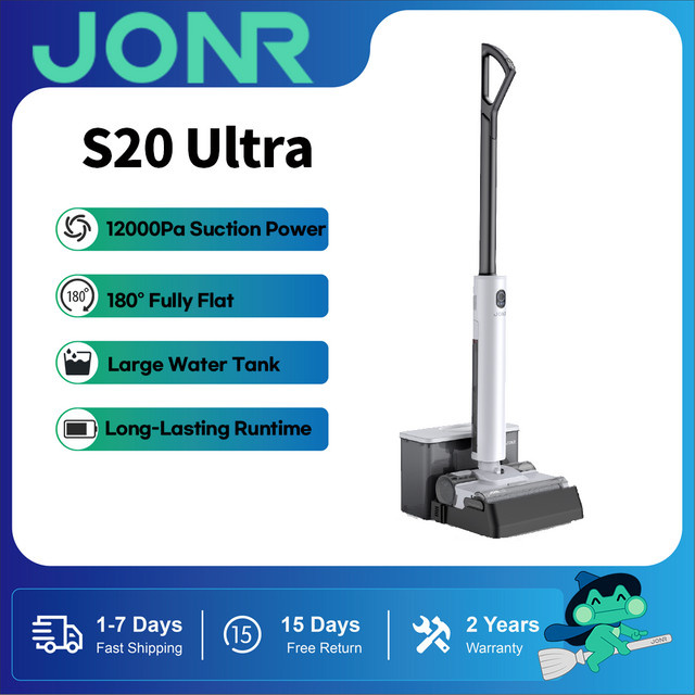 JONR S20 Ultra Akku-Nass-Trockensauger für Teppiche und Hartböden in Weiß - Bild 1